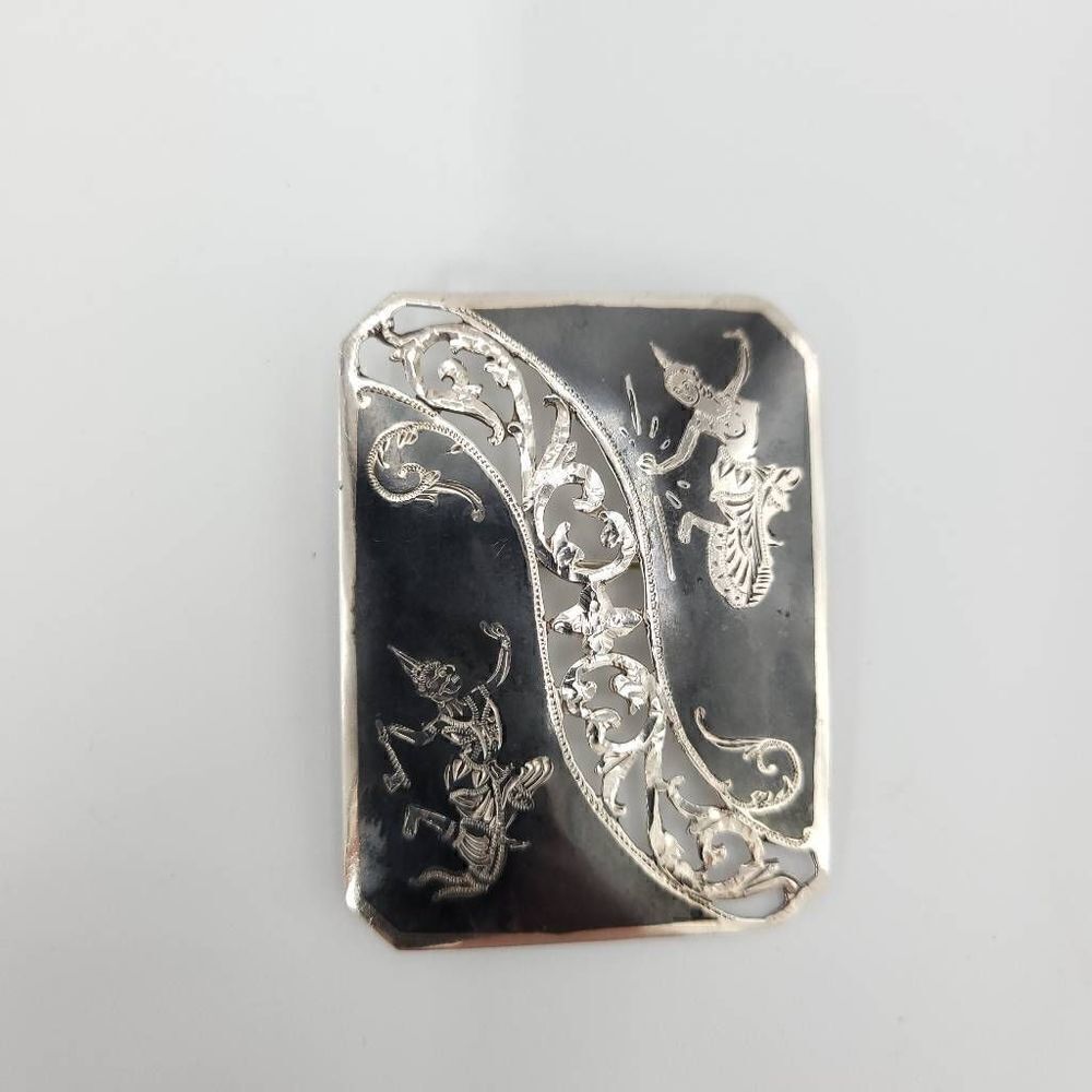 Siam Silver Antique Brooch